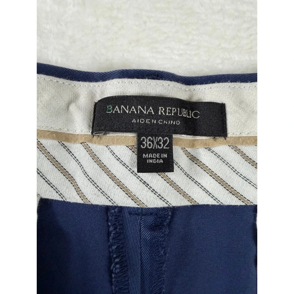 Banana‎ Republic Aiden Chino Slim Fit Stretch Cotton Magical Blue Men's 36x32
